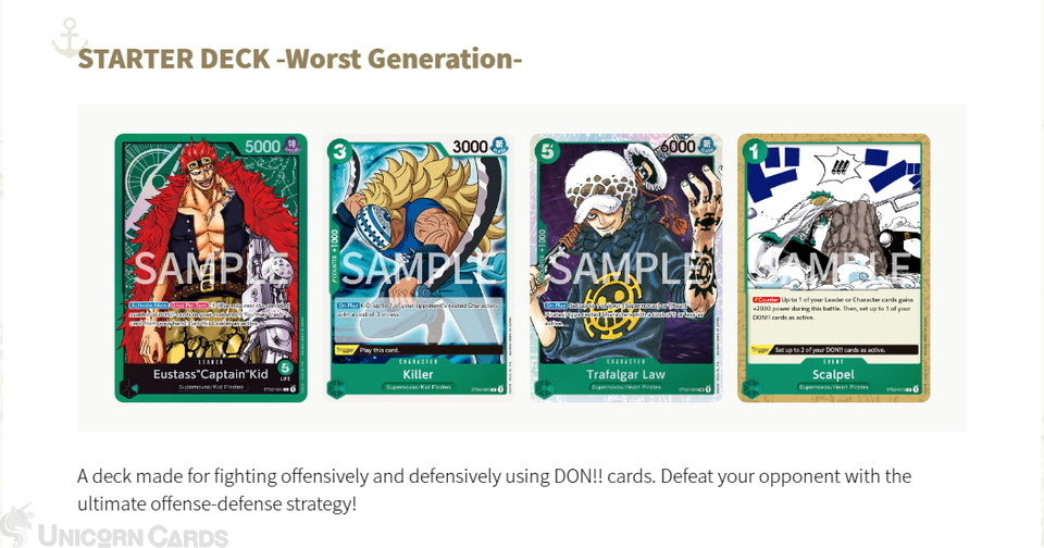 One Piece Card Game - Worst Generation - Starter Deck - ST02