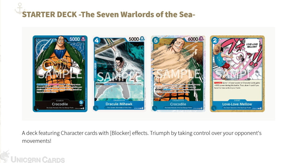 One Piece Card Game - The Seven Warlords of the Sea - Starter Deck - ST03