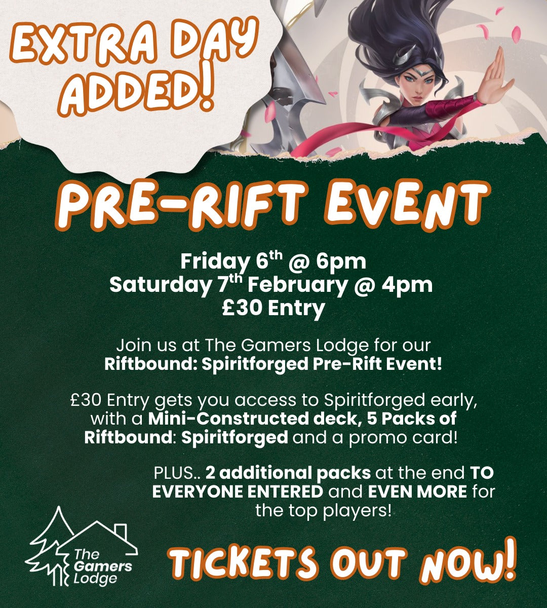 Riftbound: Spiritforged - Pre-Rift Event - 06/02/26 TICKET