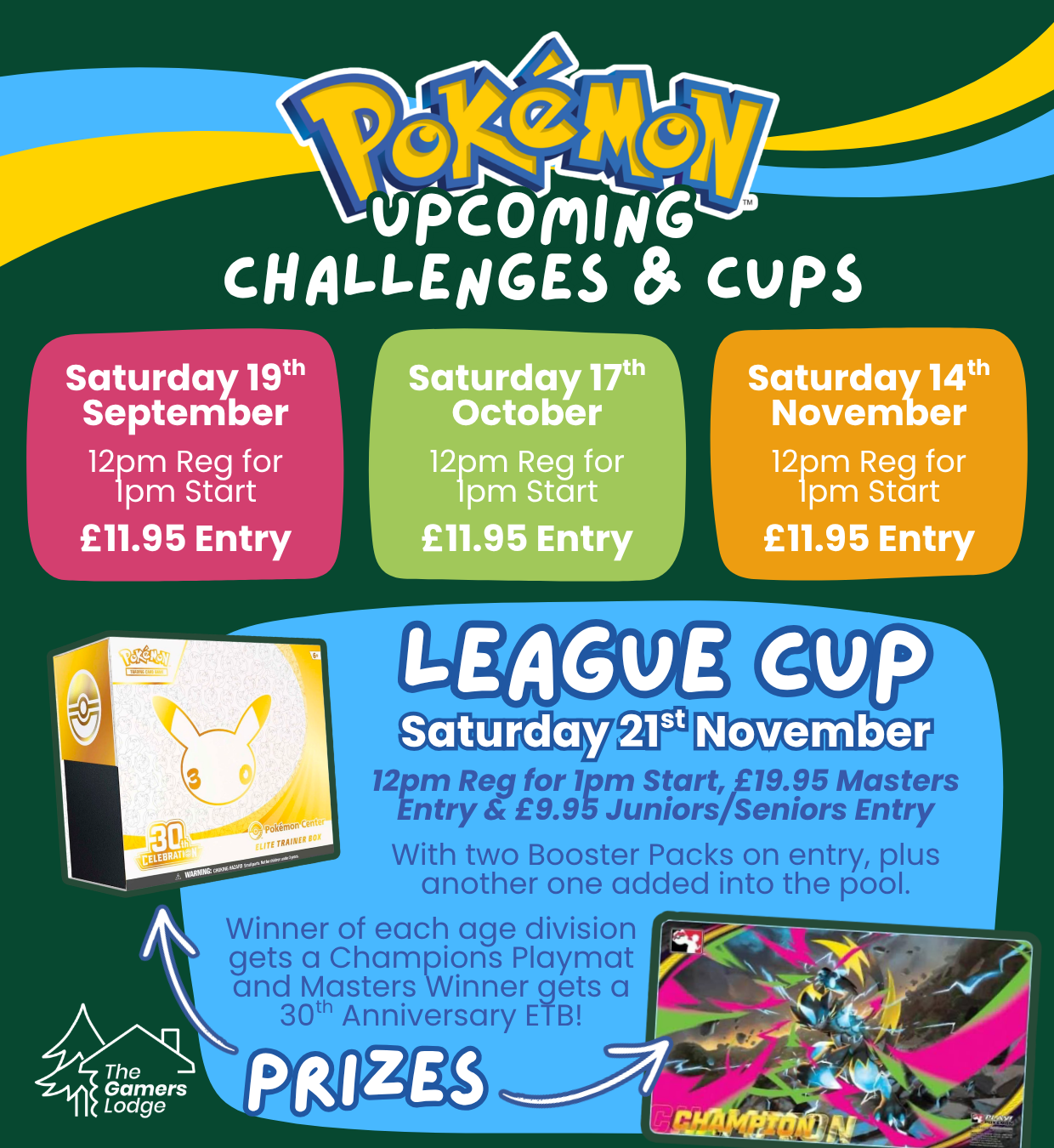TICKET: Pokémon TCG - Official Pokémon League Challenge! - Saturday 17/10/26