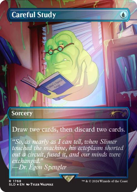 Careful study secret lair foil MTG Card reprint card image