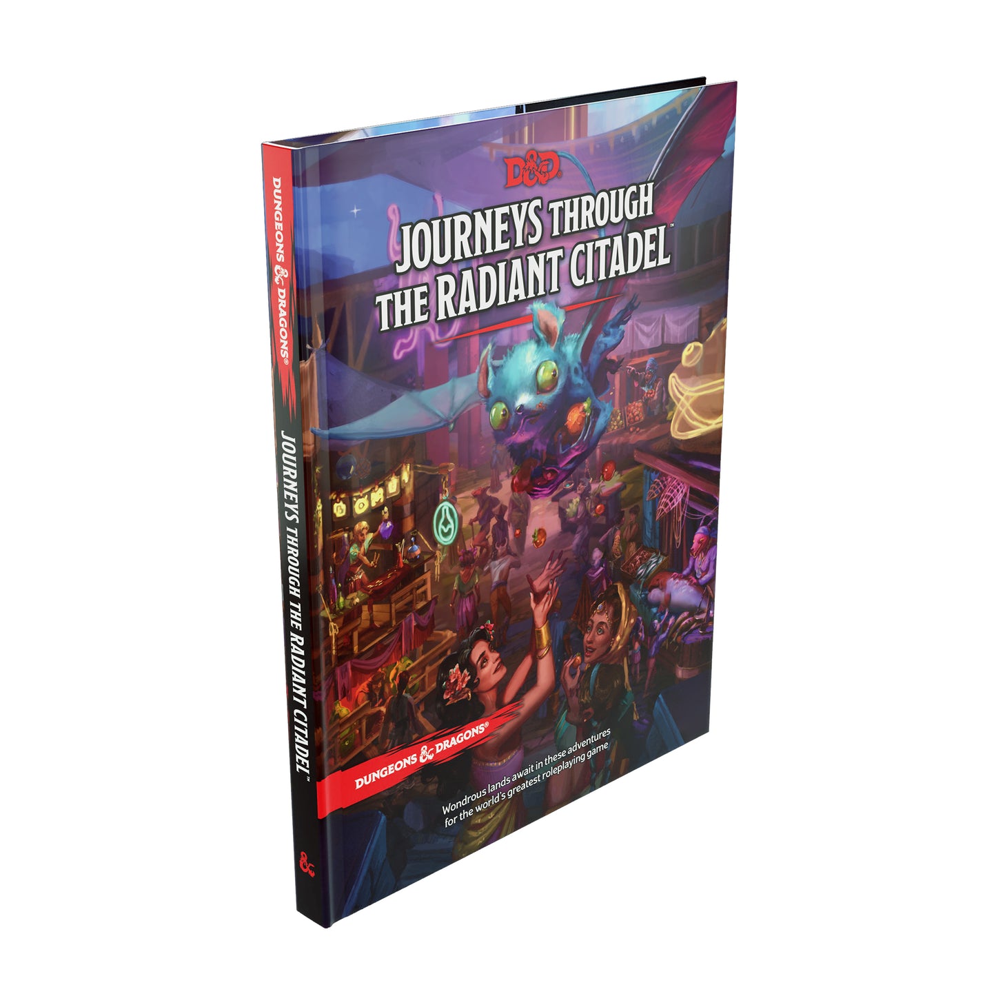 Journeys through the radiant citadel dungeons and dragons book front cover thickness side view