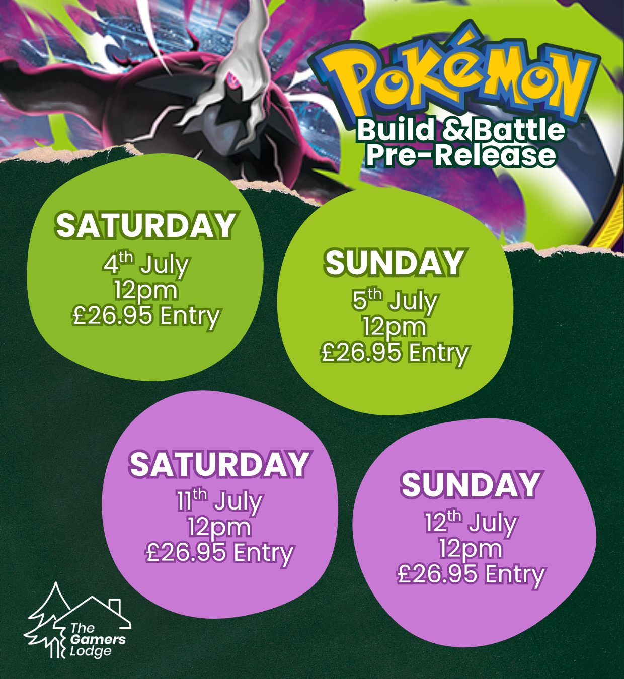 TICKET: Pokémon TCG: Pitch Black Build & Battle Pre-Release 2 - SUNDAY 05/07/26