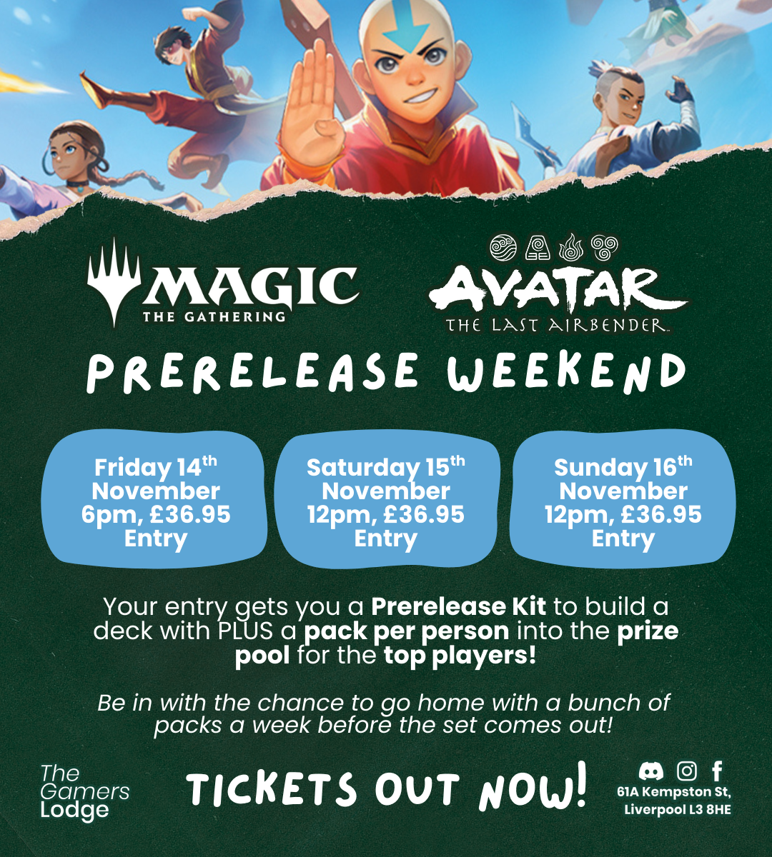 MTG: Avatar Last Airbender - Pre-Release Weekend, Saturday 15th November