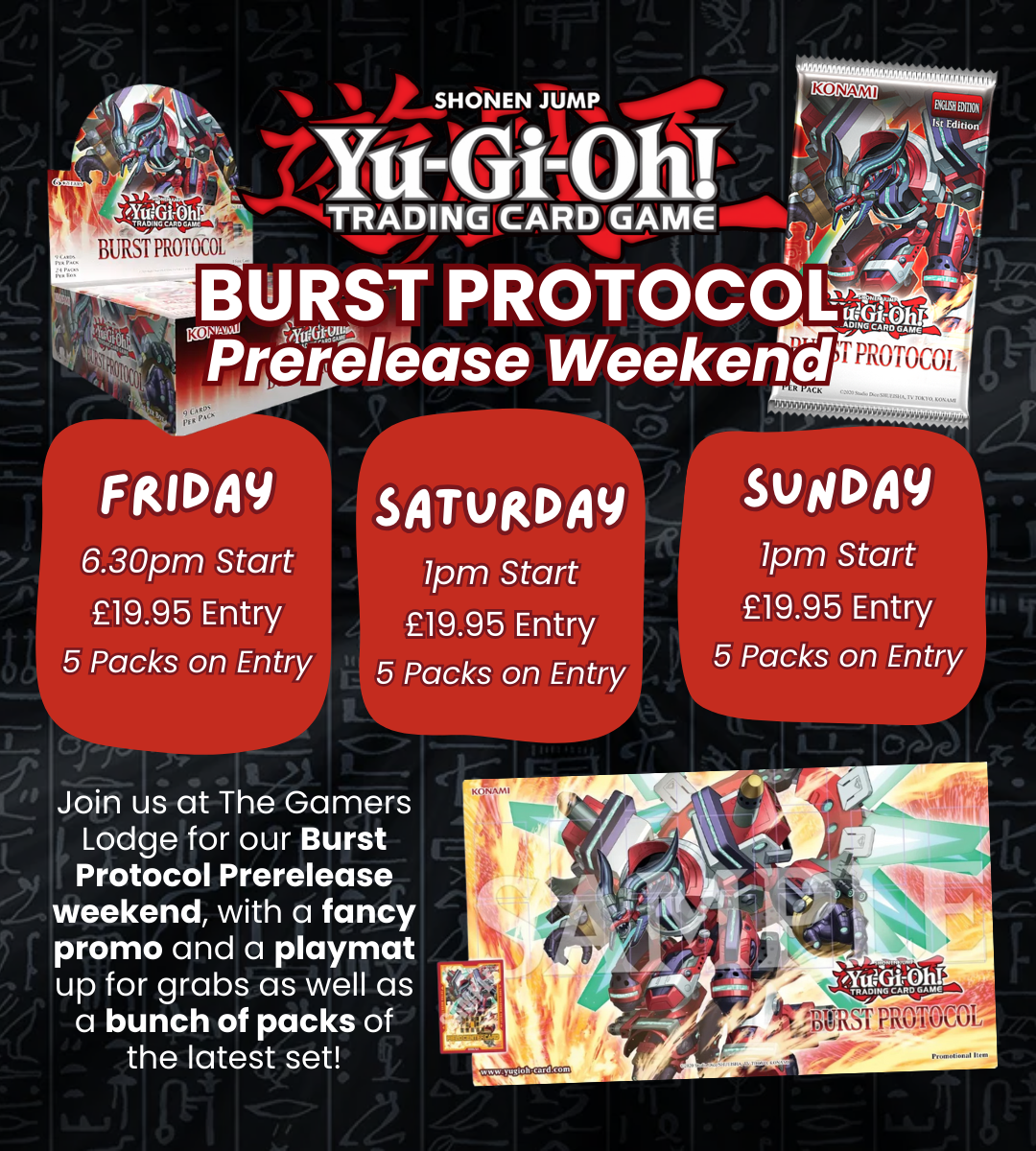 Yu-Gi-Oh! - BURST PROTOCOL - PRE RELEASE WEEKEND! Friday, 30th of January.