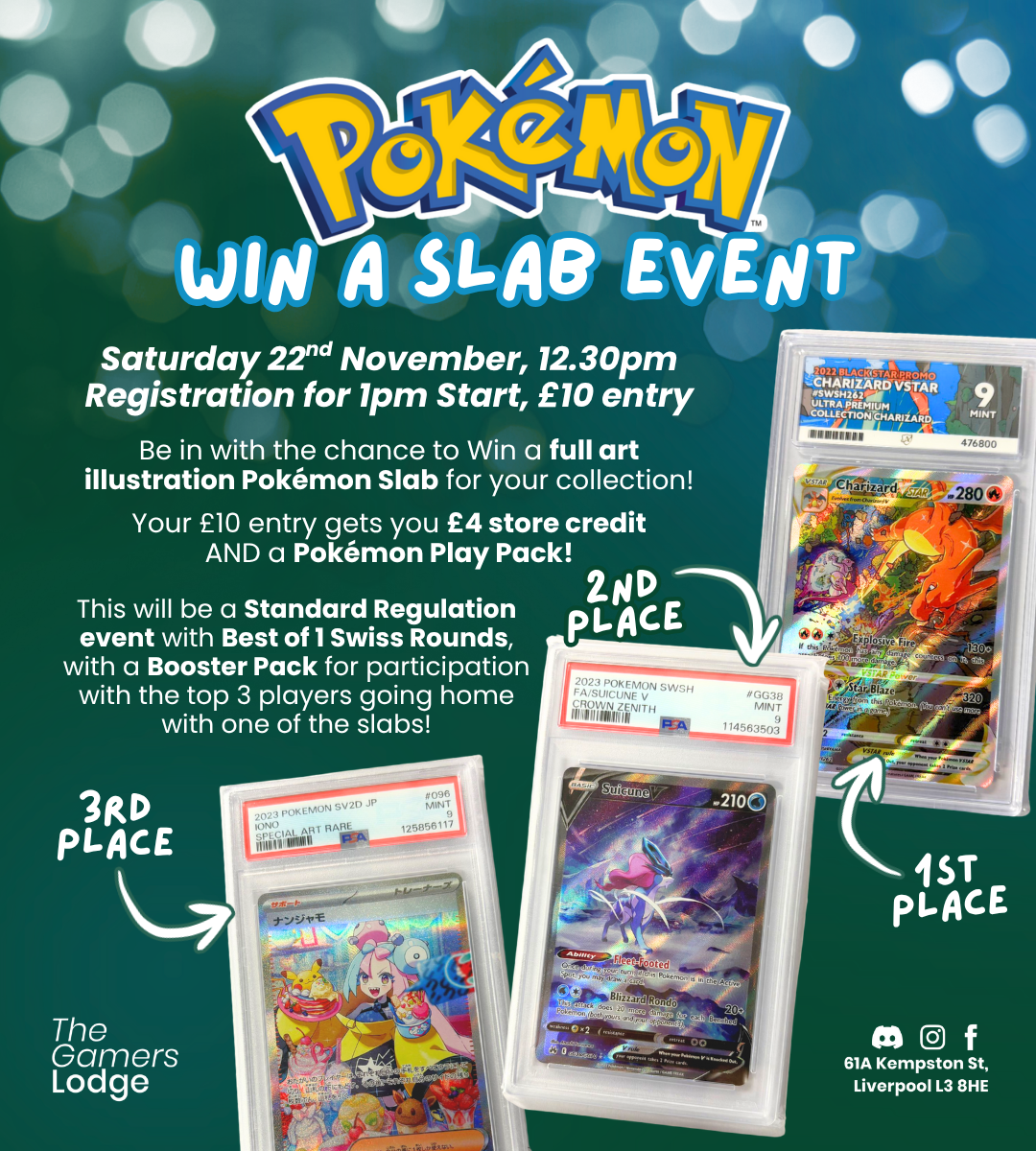 22/11/25 TICKET - Pokémon WIN A SLAB Event