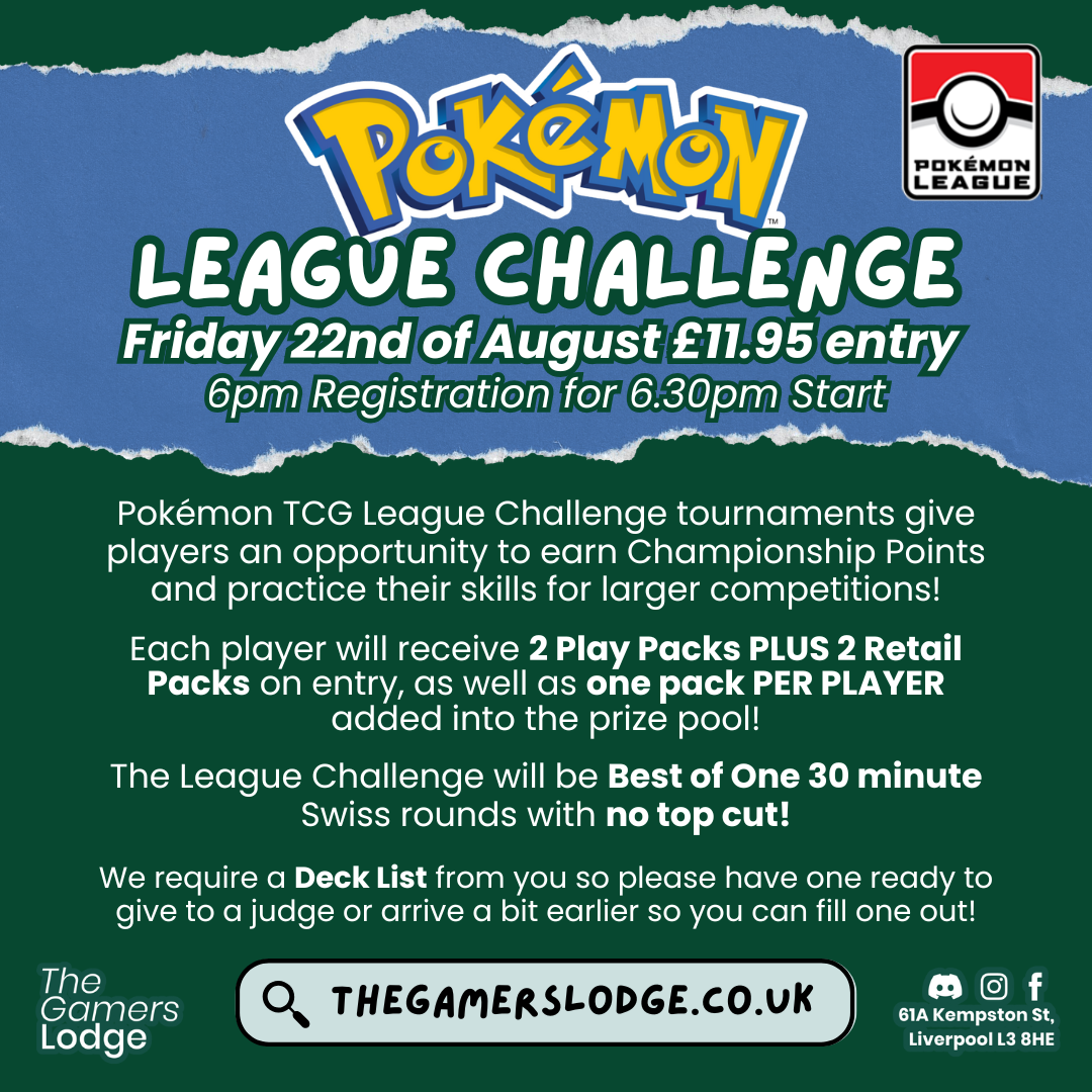 Pokémon Trading Card Game - Official Pokémon League Challenge! - Friday, 22nd of August 2025