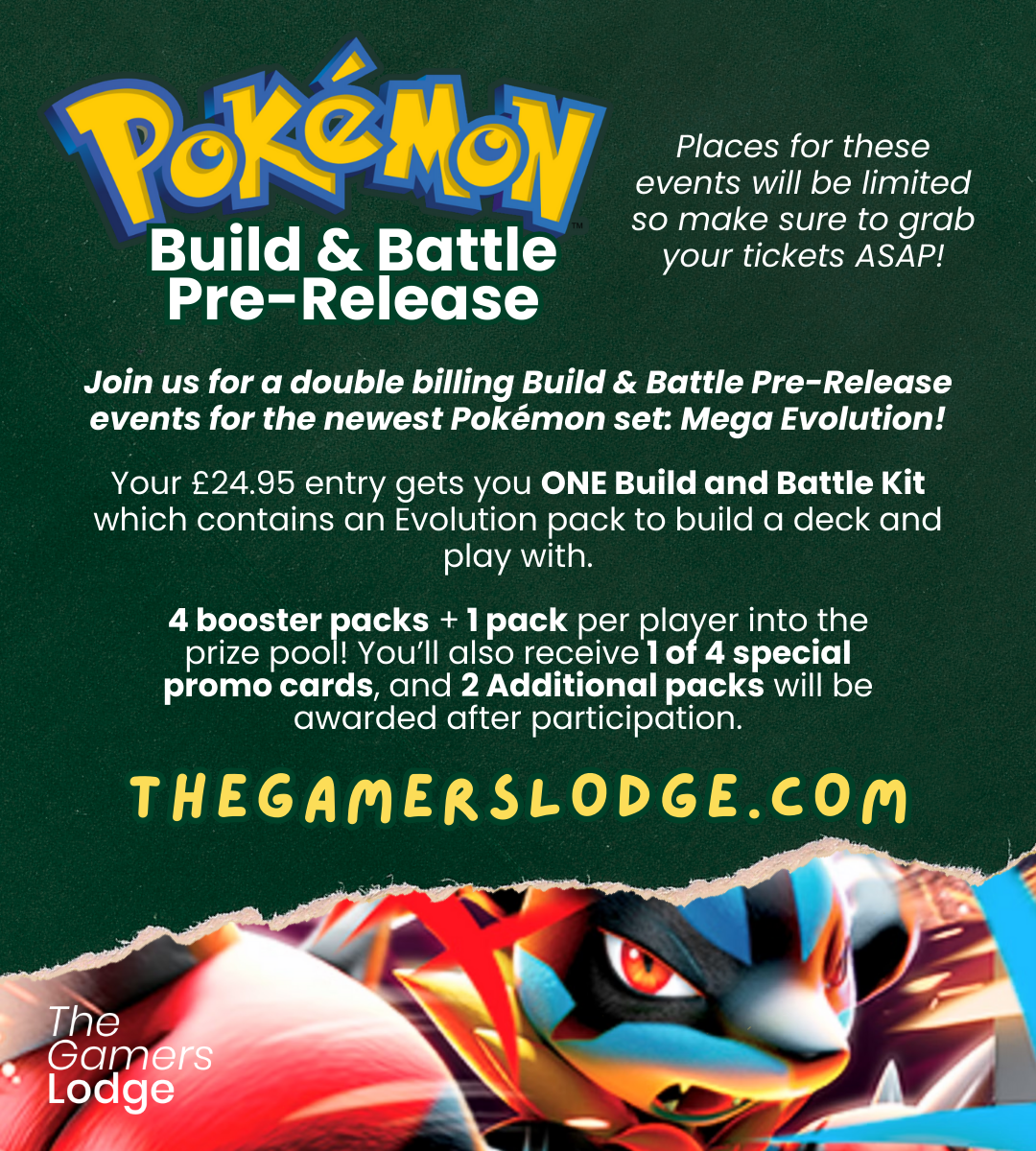 Pokémon TCG: Mega Evolution Build & Battle Pre-Release 1! 27th of September 2025!