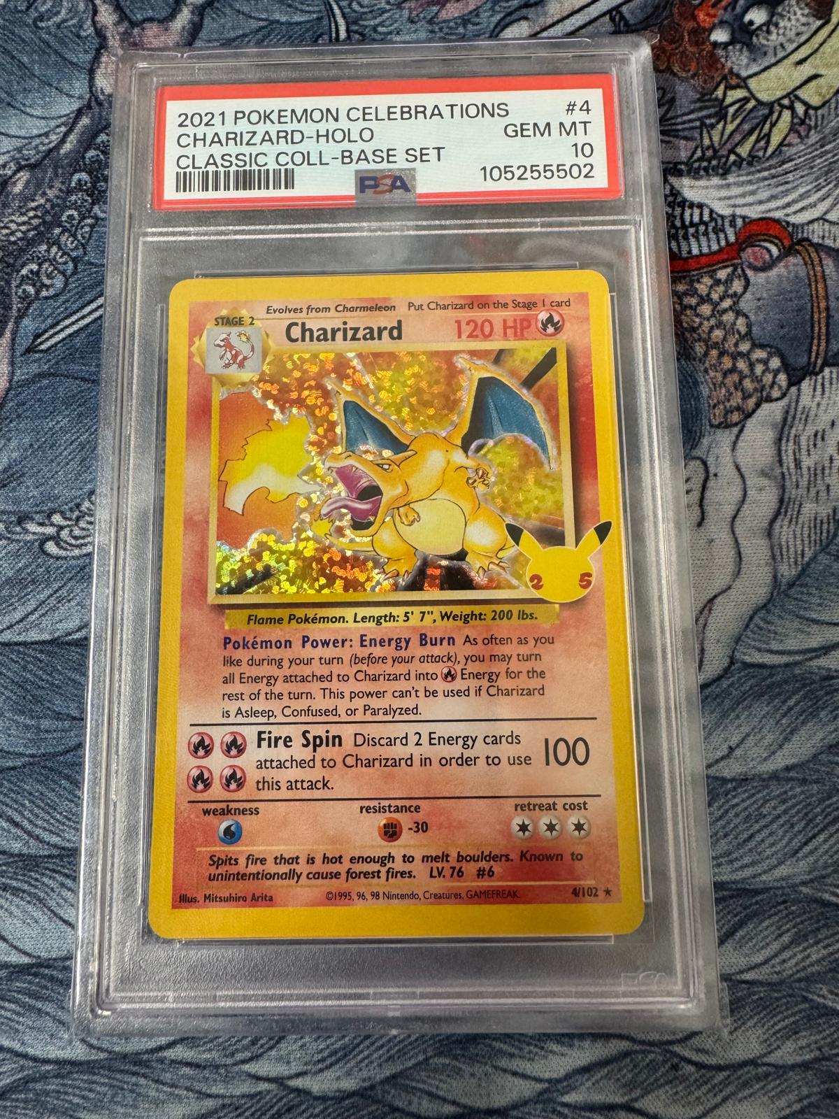 2021 Charizard Holo – PSA 10 GEM MINT – Celebrations Classic Collection 4/102 – Pokémon TCG
