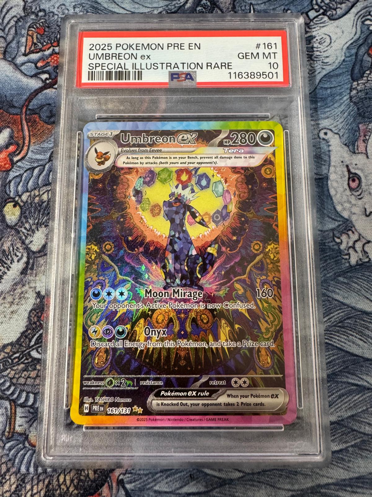 2025 Umbreon ex Special Illustration Rare #161 – PSA 10 GEM MINT – Pokémon TCG Pre-EN SIR