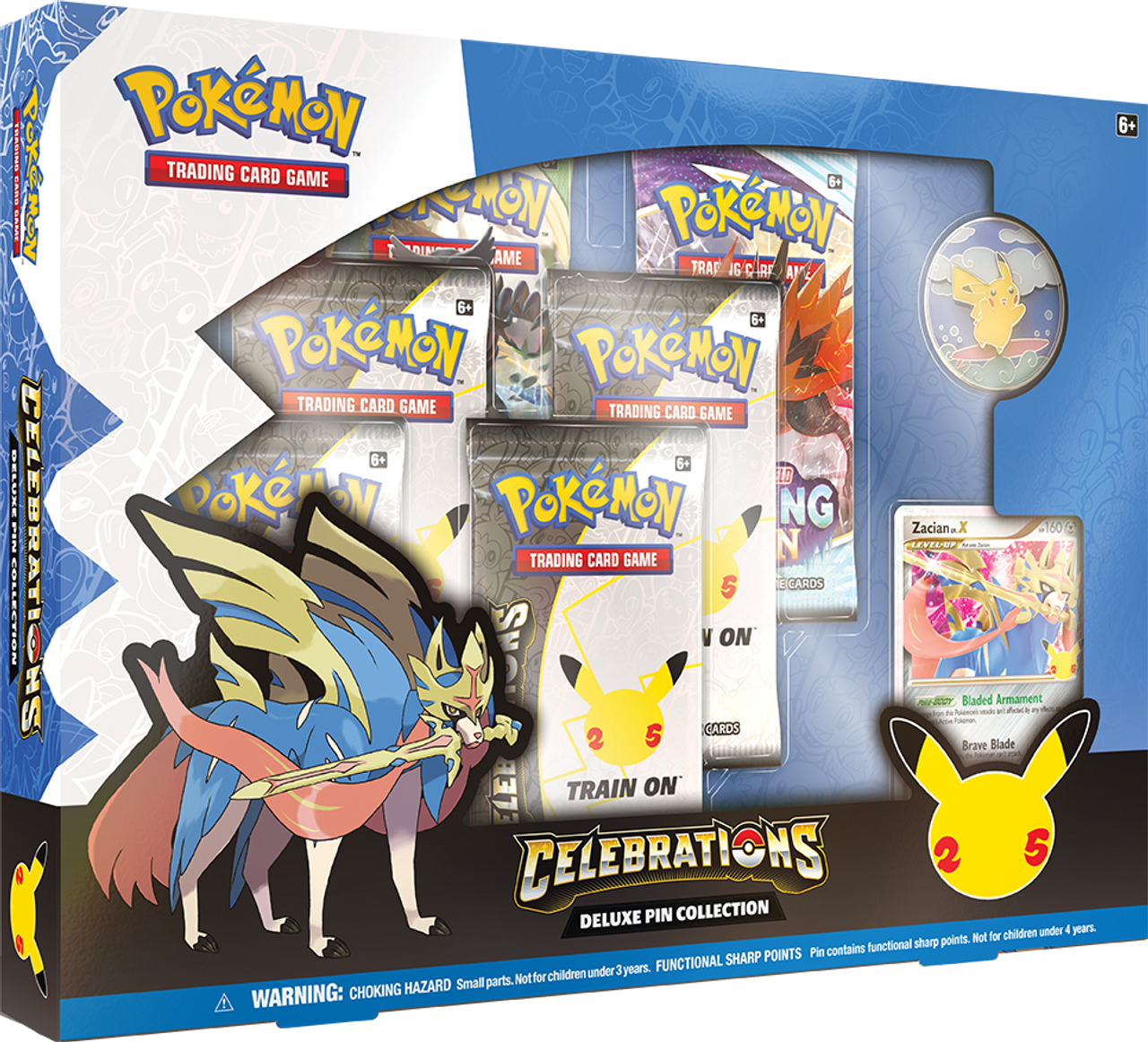 Pokemon Company TCG: Celebrations Deluxe Pin Collection - Zacian
