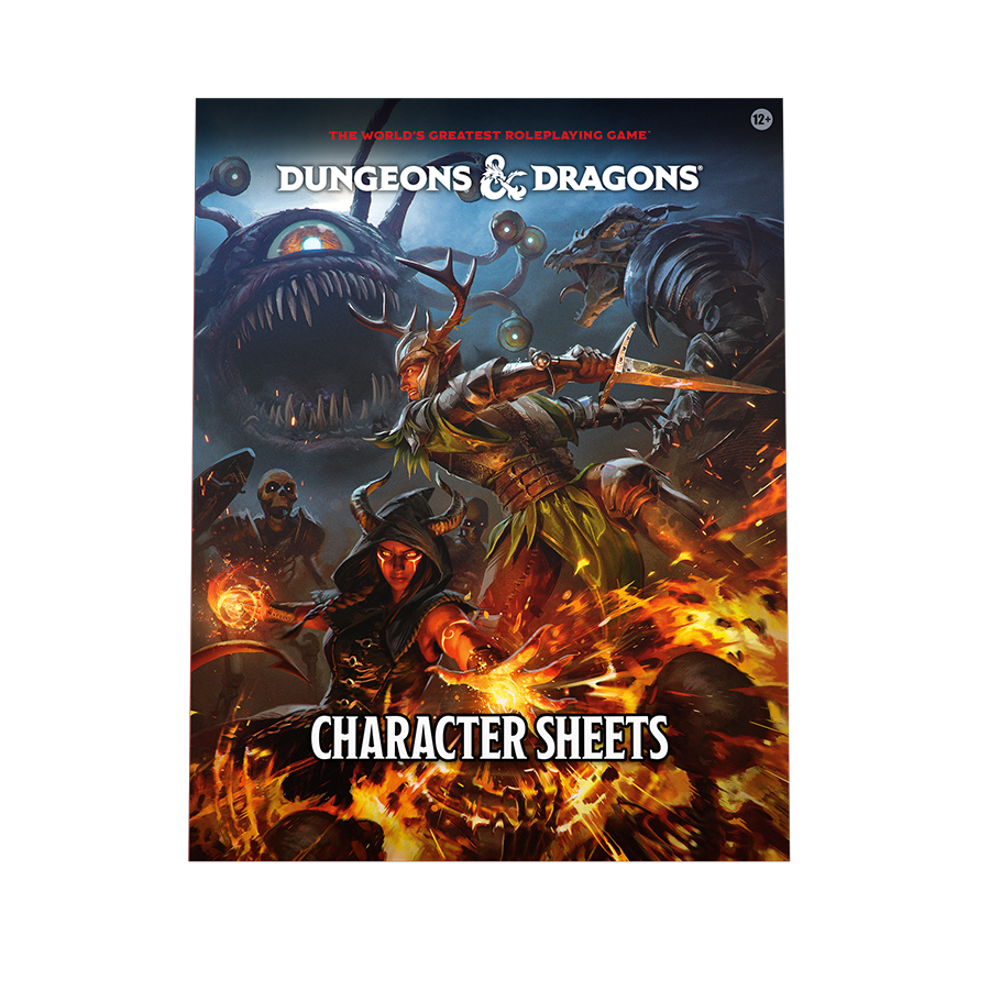 d&d 2024 character sheets front cover