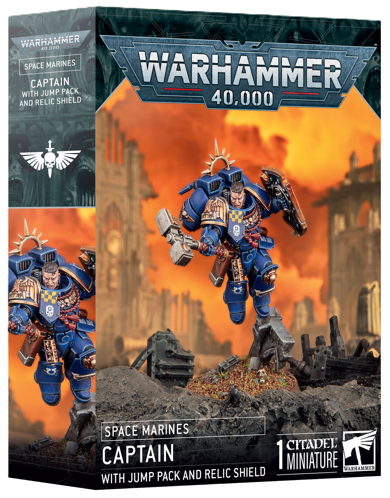 Warhammer: 40K - Space Marines: Captain with Jump Pack & Relic Shield
