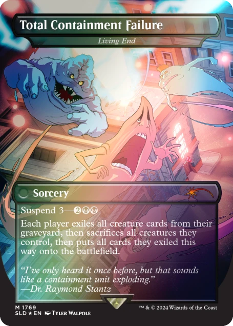 total containment failure secret lair mtg foil card front with art