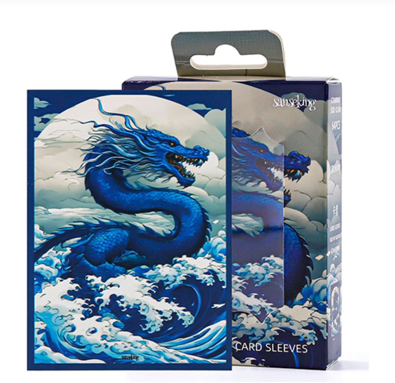 Sanseking - Standard Size Art Sleeves - Cyan Conch Spring 64 Pack