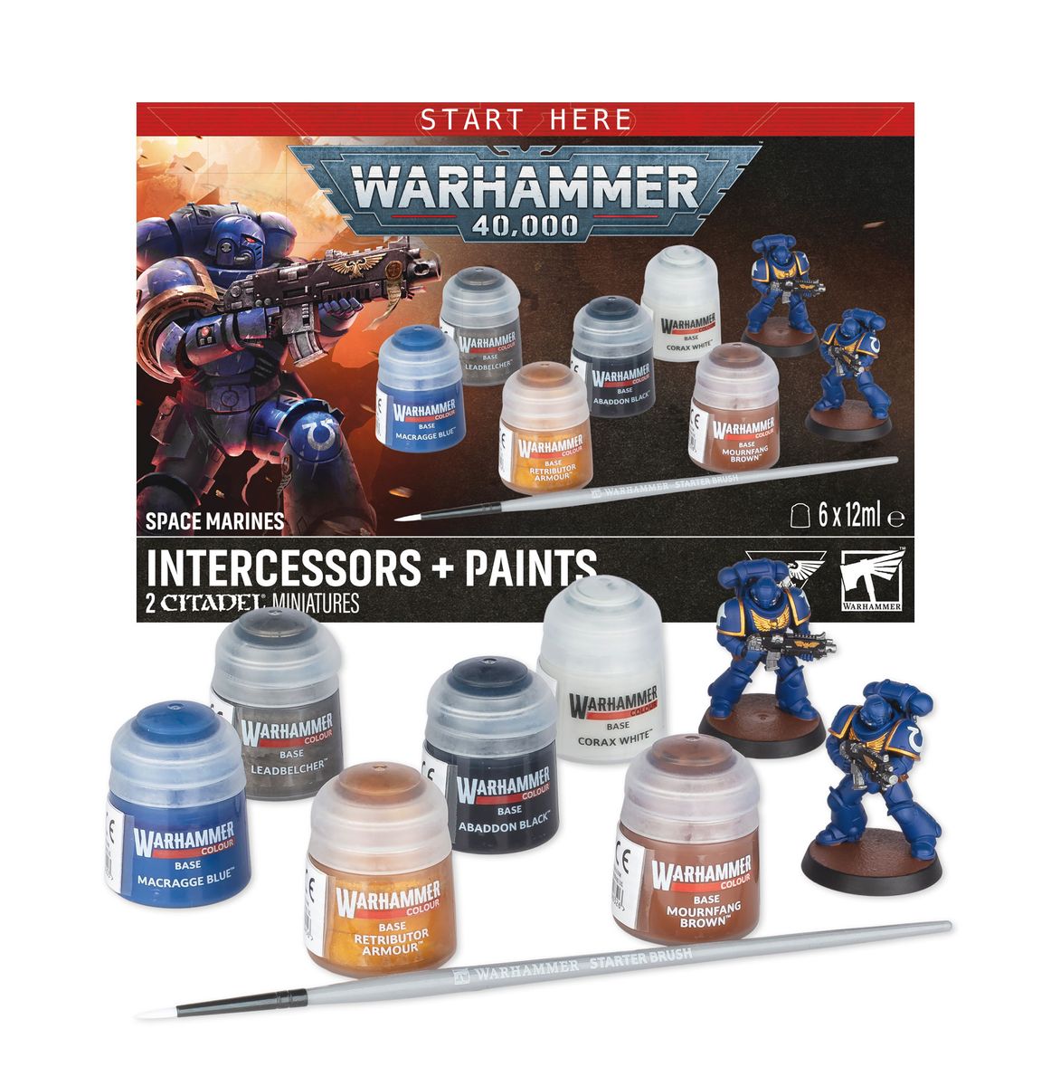 Warhammer 40K - Space Marines: Intercessors + Paints V.2