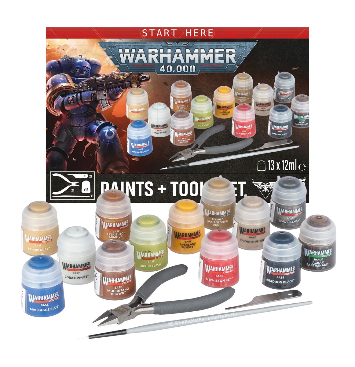 Warhammer 40K - Paint + Tools Set V.2