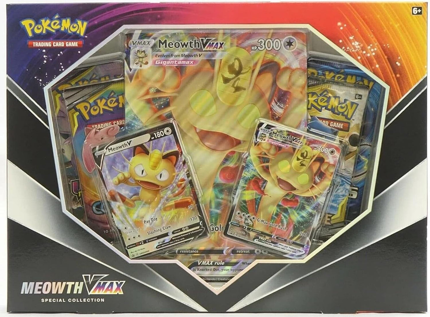 Pokemon Company TCG: Meowth Vmax Collection Box