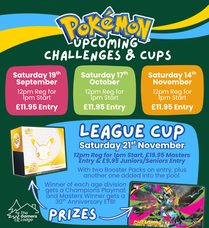 TICKET: Pokémon TCG - Official Pokémon League Challenge! - Saturday 19/09/26