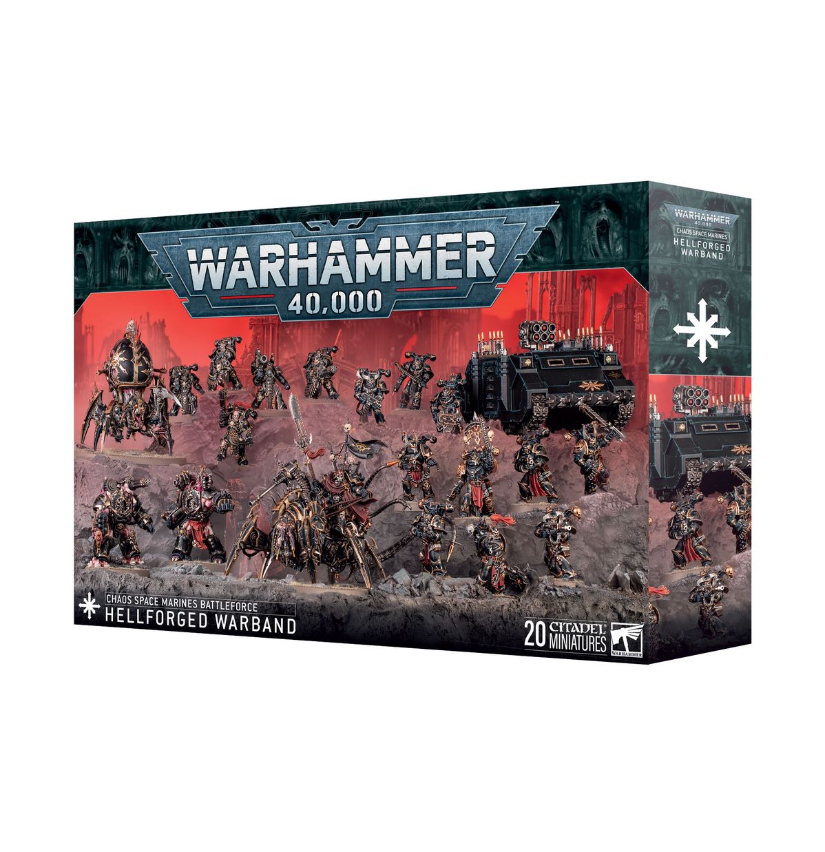 PRE-ORDER - Warhammer 40K - Chaos Space Marines Battleforce: Hellforged Warband