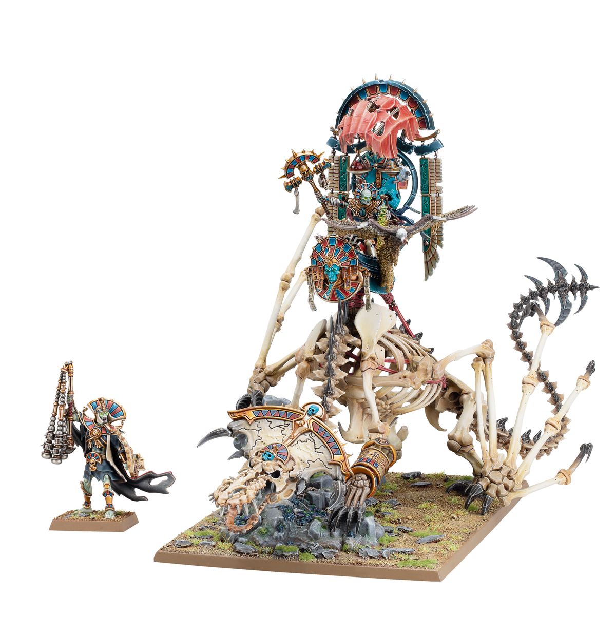 Warhammer The Old World: Tomb King On Necrolith Bone Dragon