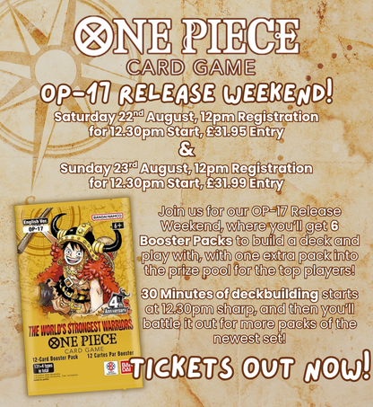 TICKET: Pre Release One Piece OP17 - SUNDAY 23/08/26