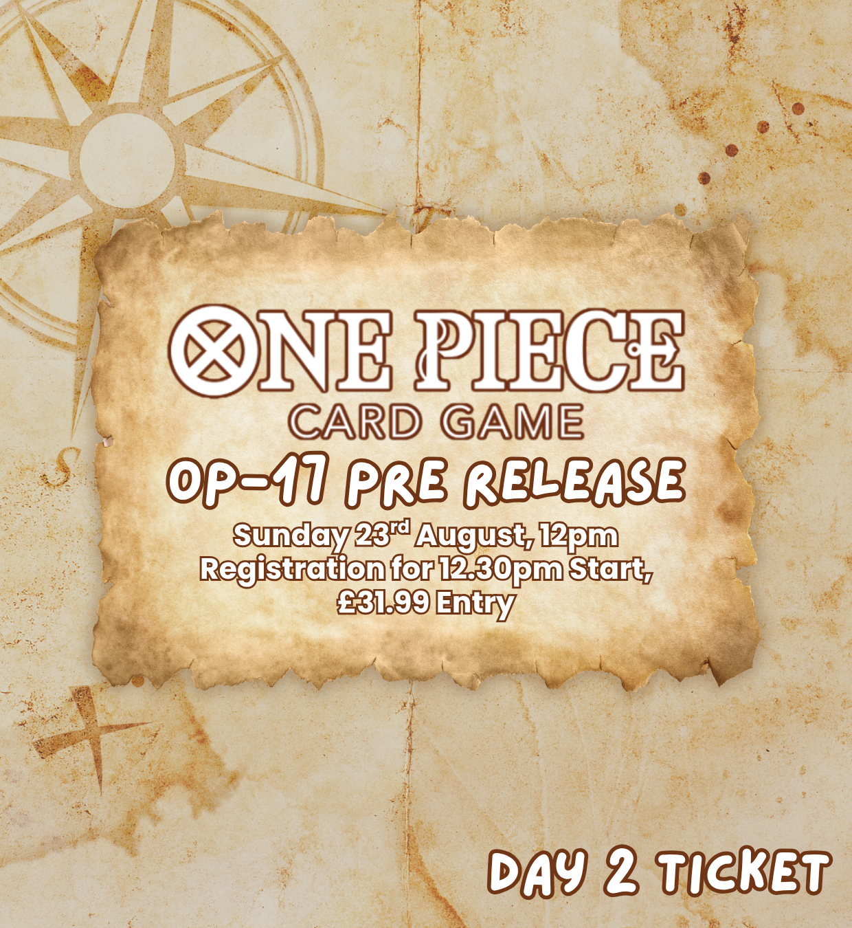 TICKET: Pre Release One Piece OP17 - SUNDAY 23/08/26