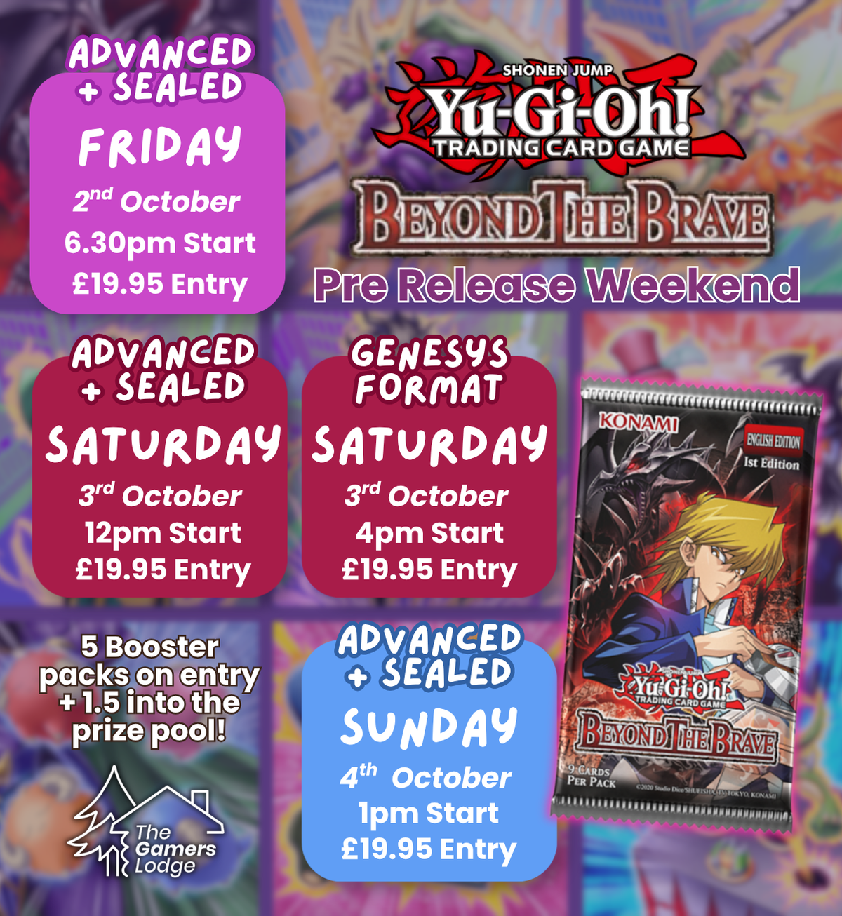 TICKET: Yu-Gi-Oh! Beyond The Brave Pre-Release Event - Saturday 3rd October