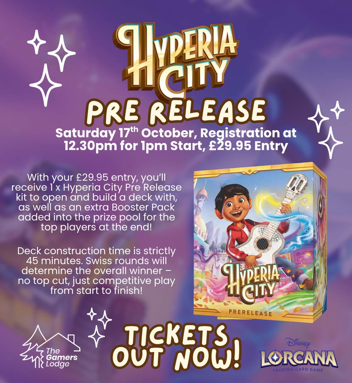 TICKET: Lorcana TCG - Hyperia City Pre Release Event - Saturday 17th October 2026