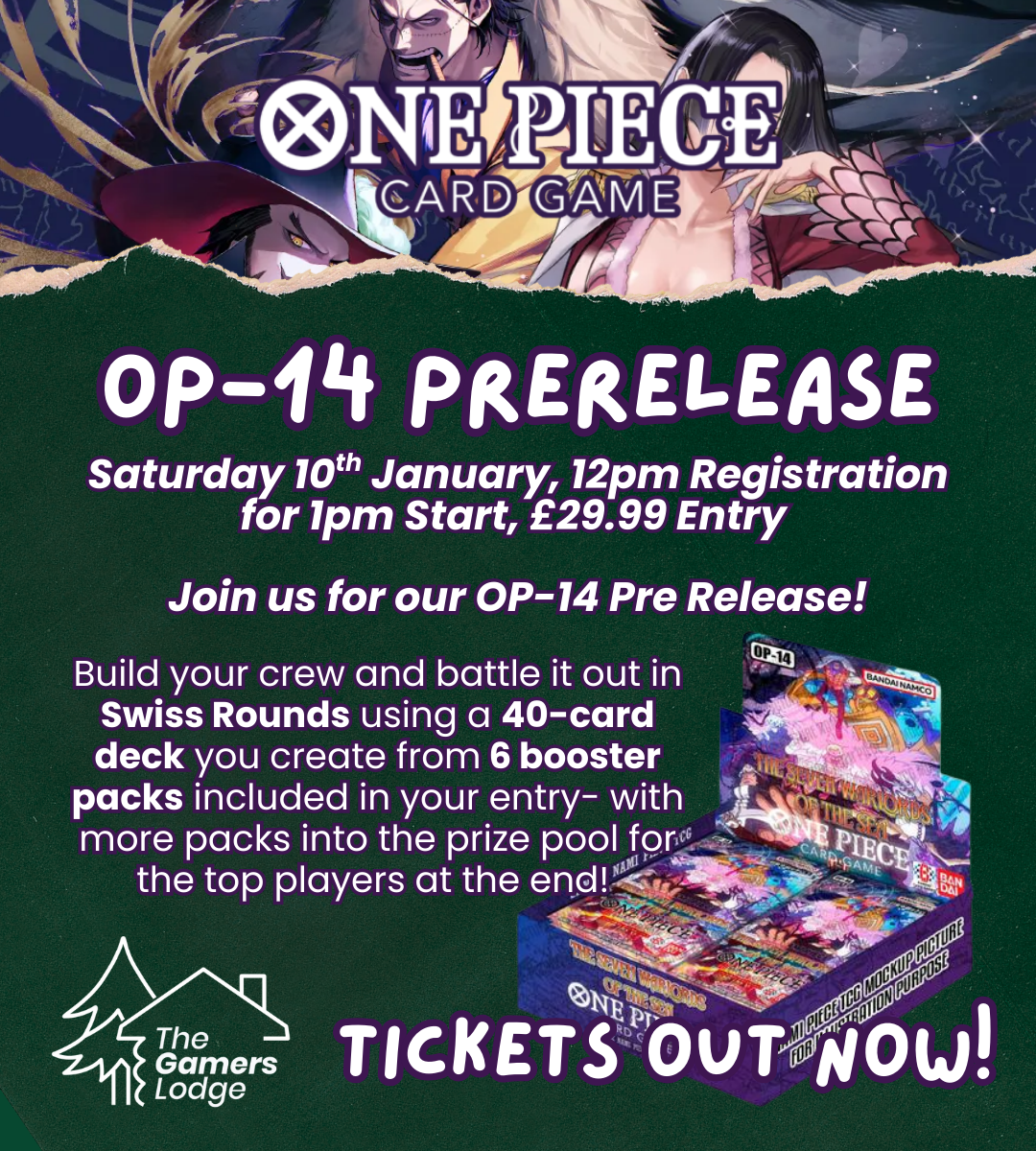 10/01/2025 - Pre Release One Piece OP14 - Ticket