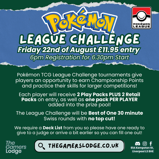 Pokémon Trading Card Game - Official Pokémon League Challenge! - Friday, 22nd of August 2025