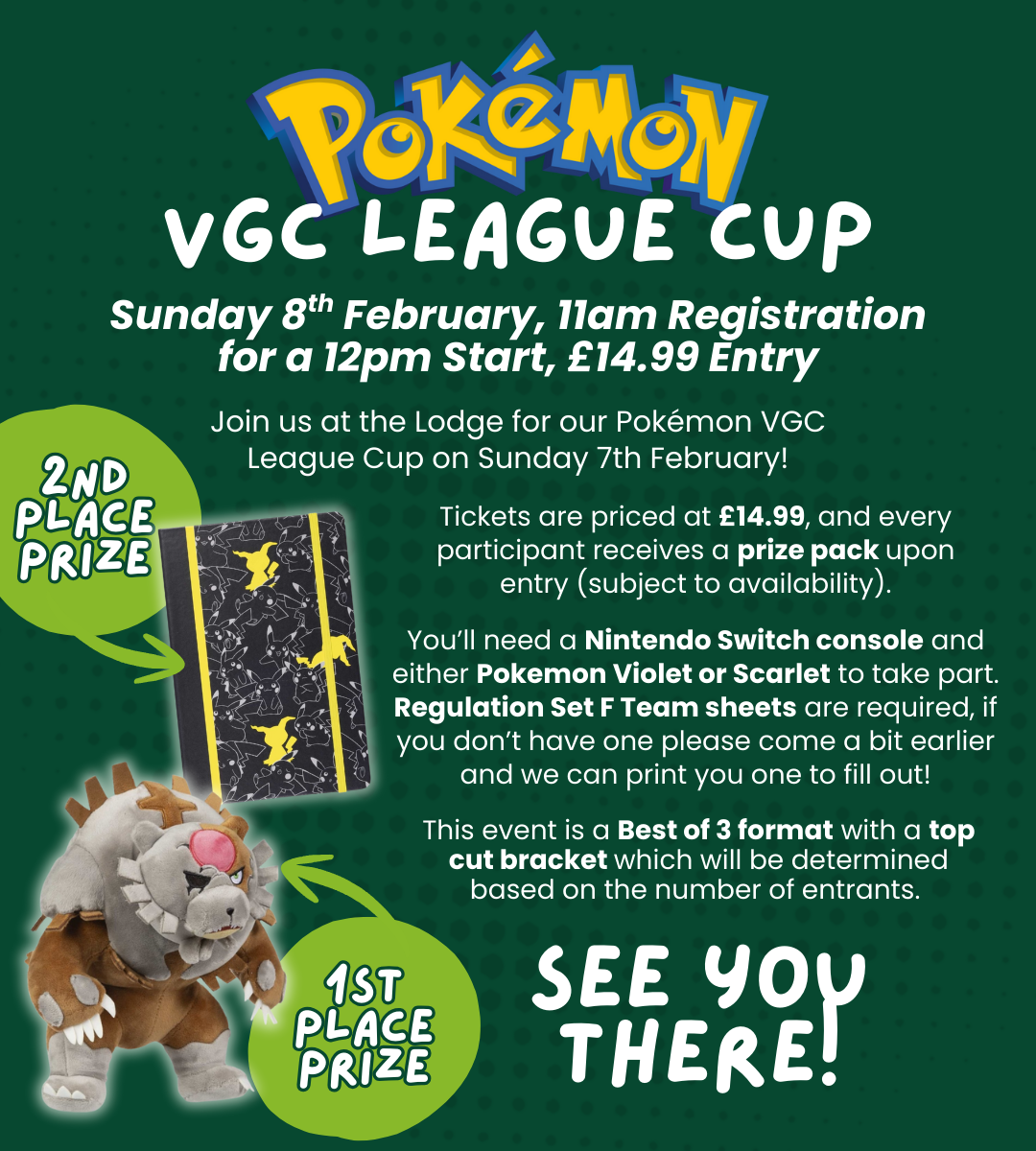 08/02/2025 Pokémon: VGC League Cup Event Ticket