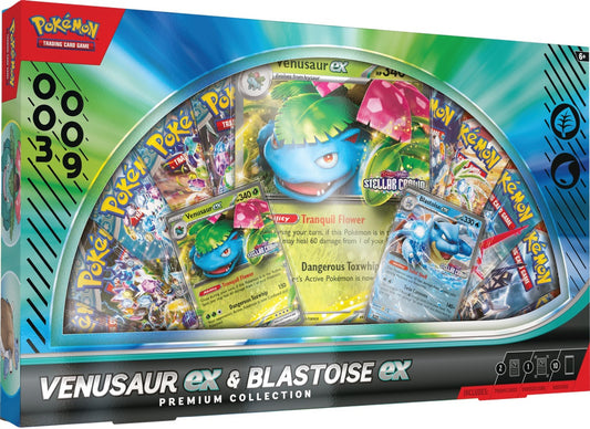 Pokemon Company TCG: Venusaur ex & Blastoise ex Premium Collection Box