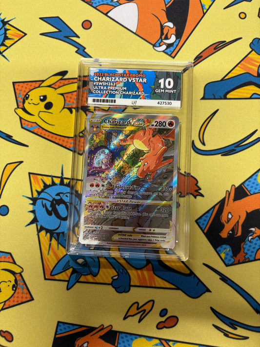 2022 BLACK STAR PROMO CHARIZARD VSTAR #SWSH262 ACE Graded 10 Gem Mint