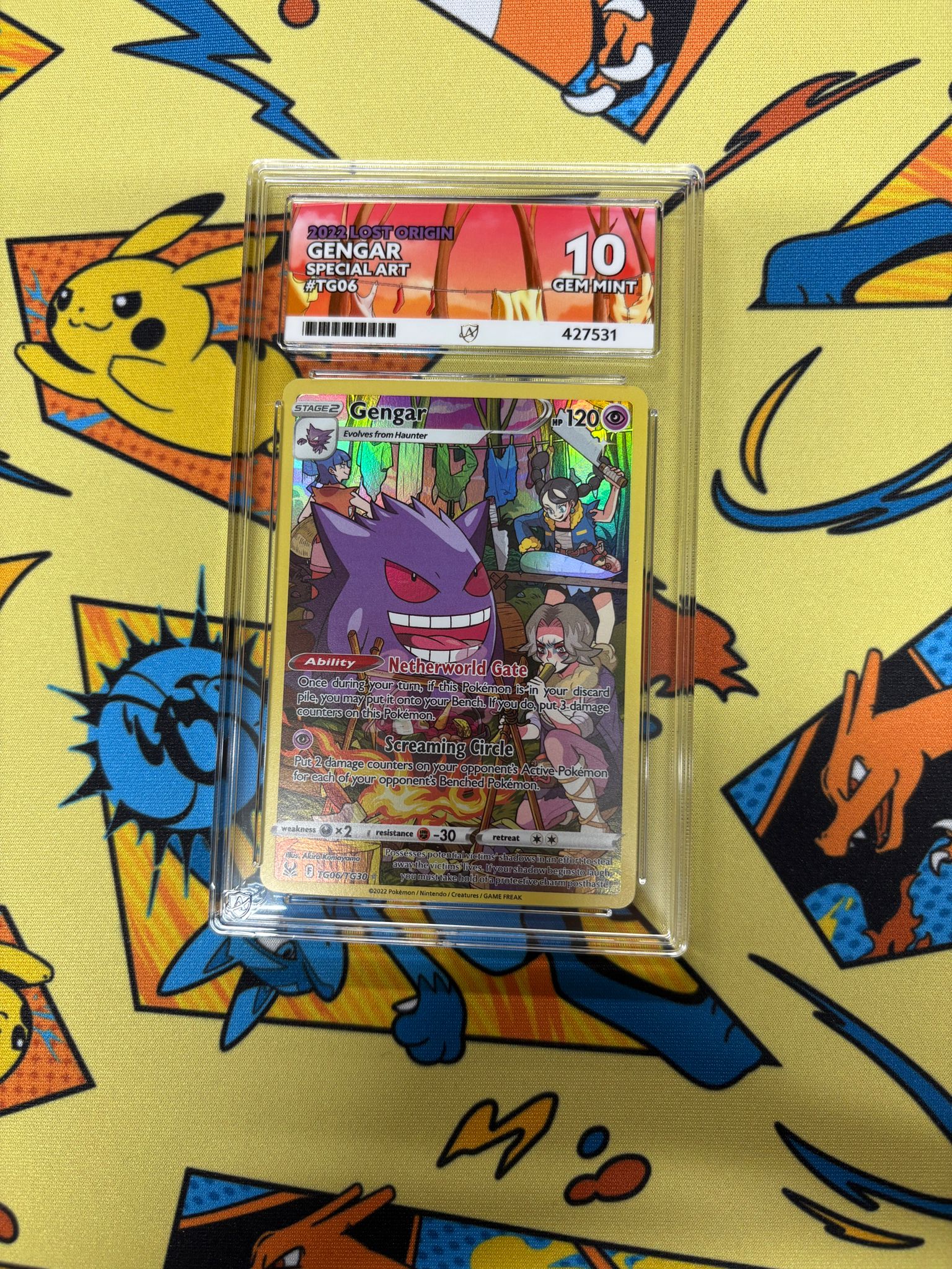 2018 Gengar & Mimikyu GX Japanese HOLO #038 ACE Graded 10