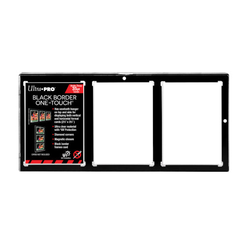 Ultra Pro - 35pt 3-Card Black Border UV ONE-TOUCH Magnetic Holder