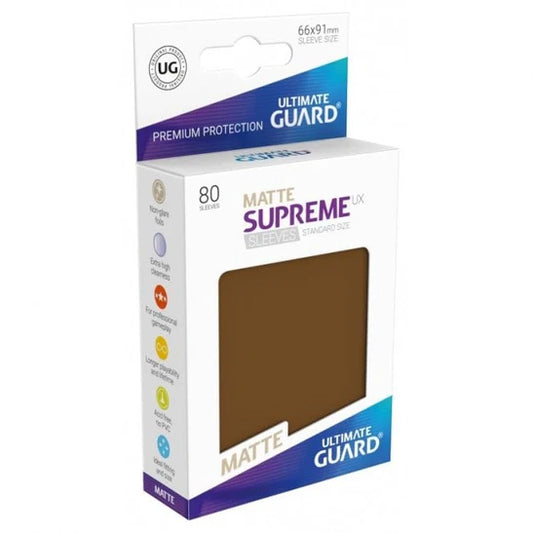 Ultimate Guard Supreme UX Sleeves Standard Size Matte Brown 80