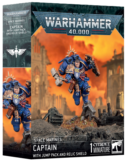 Warhammer: 40K - Space Marines: Captain with Jump Pack & Relic Shield