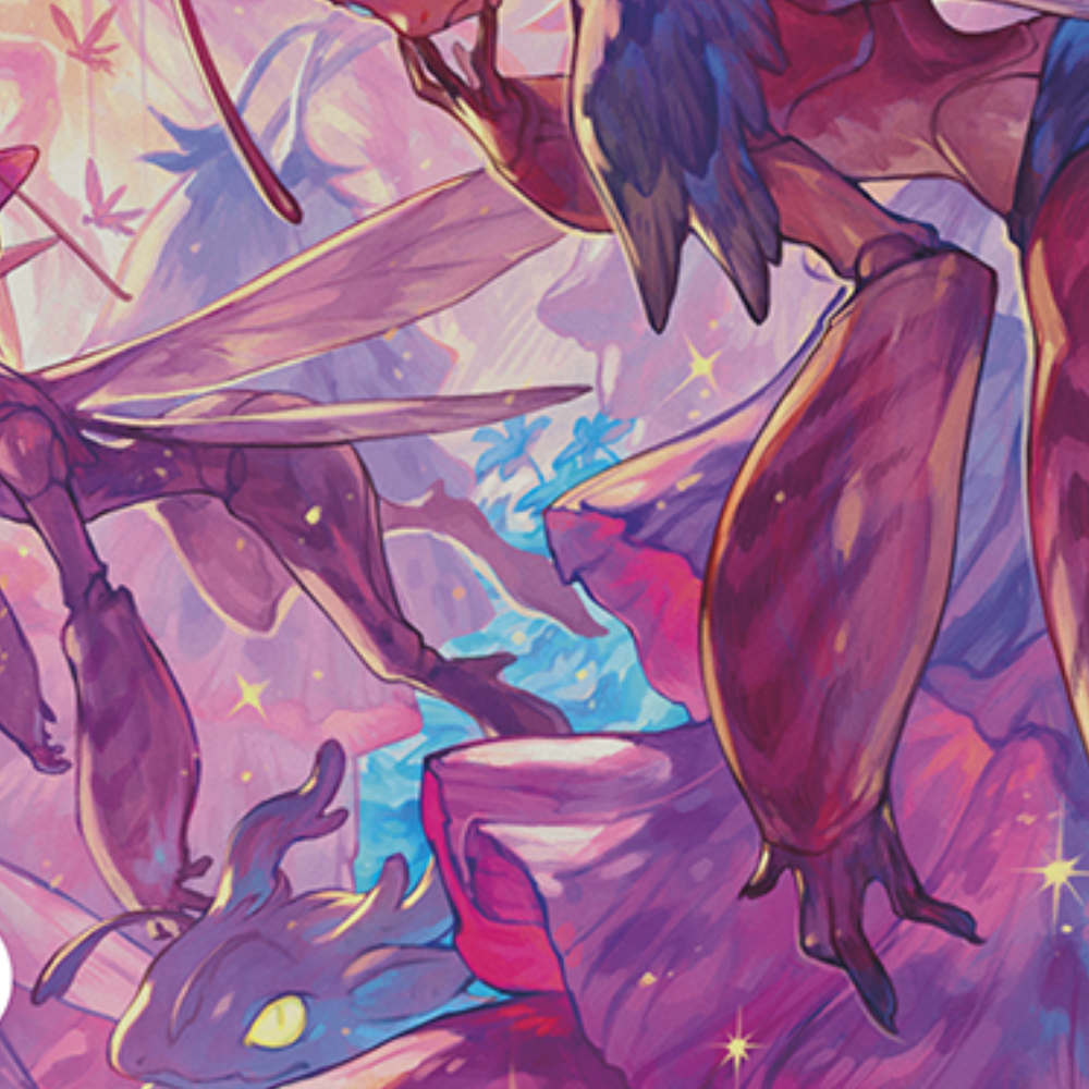 lorwyn eclipsed zoomed in art faeries in bright colours with sparkles